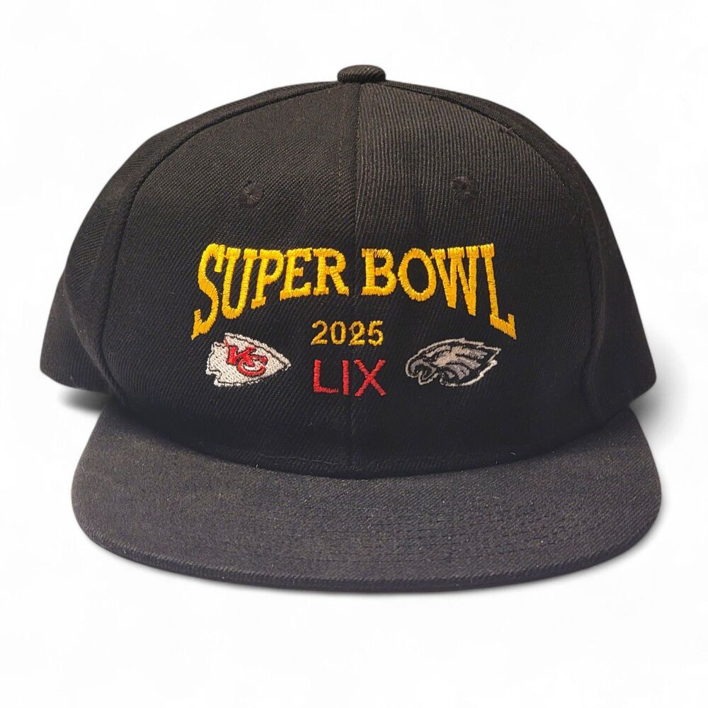2025 Super Bowl LIX Hat OS Philadelphia Eagles Kansas City Chiefs Baseball Cap